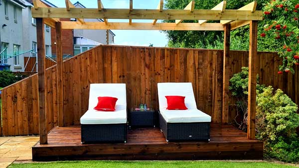 Wooden Pergola Over Patio